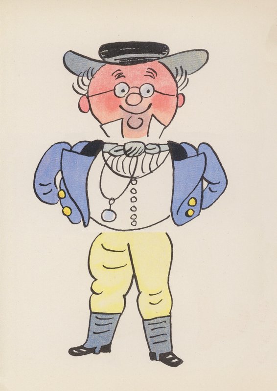 Čísla z dětských knih: Pickwick (barevná litografie) od Walter Trier
