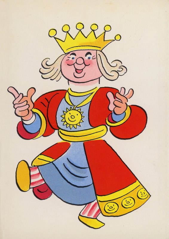 Čísla z dětských knih: Old King Cole (barevná litografie) od Walter Trier
