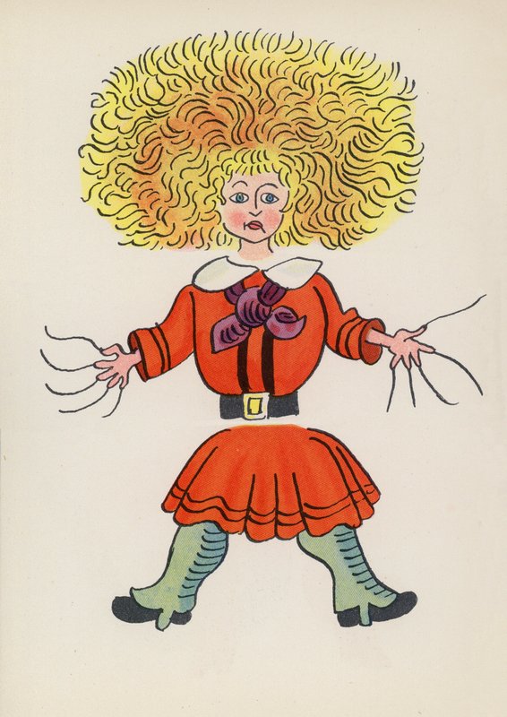 Čísla z dětských knih: Struwwelpeter (barevná litografie) od Walter Trier