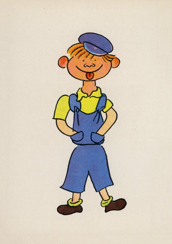 Jeden z Bláznivých lidí Waltera Triera (barevná litografie) od Walter Trier
