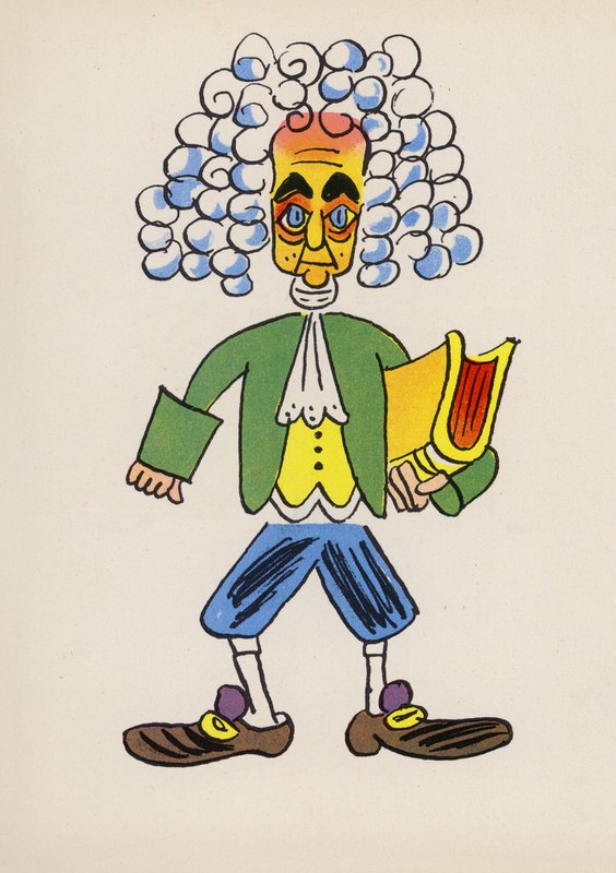 Jeden z Bláznivých lidí Waltera Triera (barevná litografie) od Walter Trier