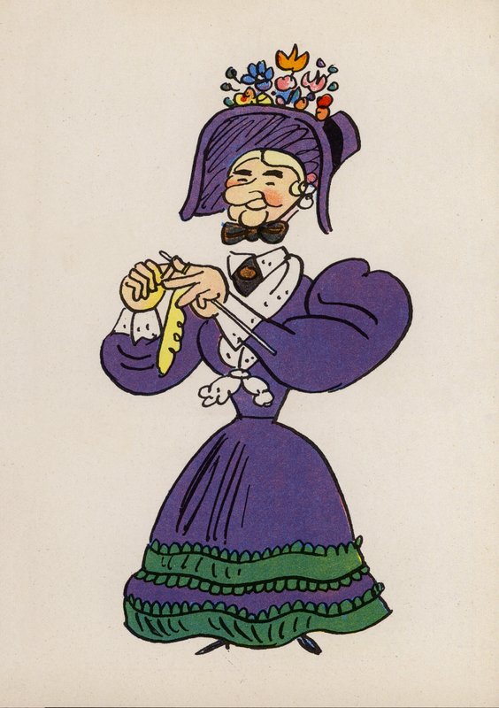Jeden z Bláznivých lidí Waltera Triera (barevná litografie) od Walter Trier