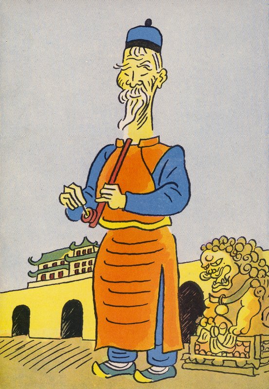 Bláznivé kostýmy Waltera Triera: Čína (barevná litografie) od Walter Trier