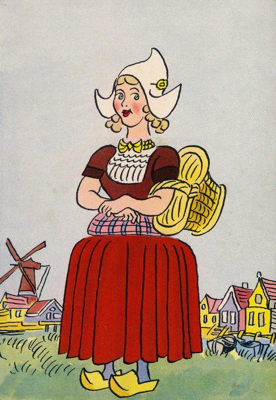 Bláznivé kostýmy Waltera Triera: Holland (barevná litografie) od Walter Trier