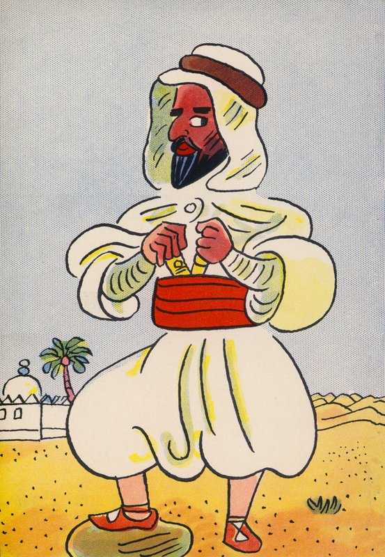 Bláznivé kostýmy Waltera Triera: Severní Afrika (barevná litografie) od Walter Trier