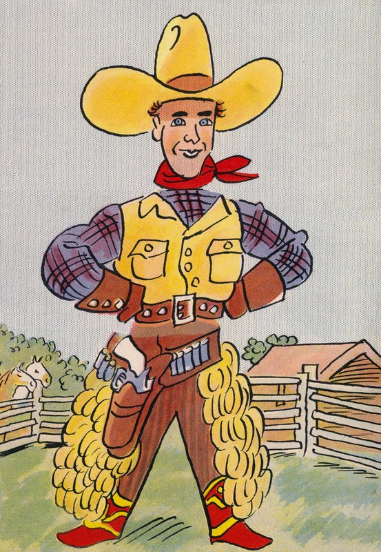 Bláznivé kostýmy Waltera Triera: Texas, USA (barevná litografie) od Walter Trier