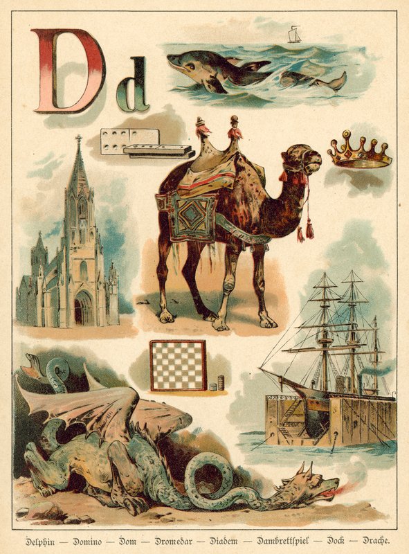 písmeno D (chromolitho) od Walter Zweigle