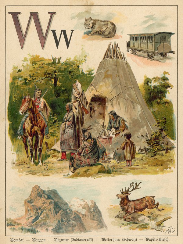 písmeno W (chromolitho) od Walter Zweigle