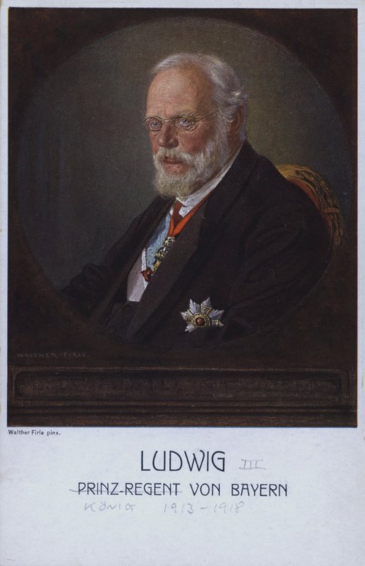 Ludwig III., poslední král Bavorska, když princ Regent (barva lito) od Walther Firle