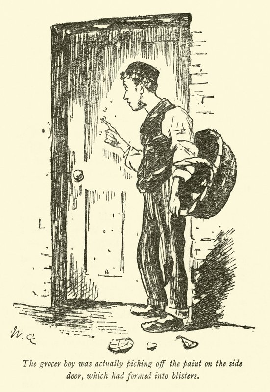 Hokynář ve skutečnosti odstraňoval barvu na bočních dveřích, ze kterých se vytvořily puchýře od Weedon Grossmith