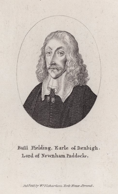 Basil Feilding, 2. hrabě z Denbigh, anglický diplomat, politik a paliamentární voják v občanské válce (rytina) od Wenceslaus (after) Hollar
