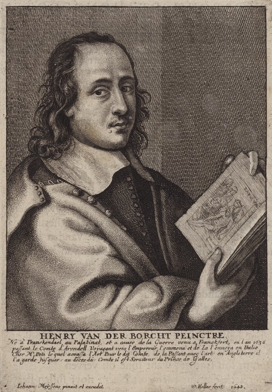 Hendrik van der Borcht II, německý malíř (rytina) od Wenceslaus (after) Hollar