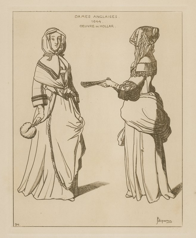 Anglické ženy, 1644 od Wenceslaus Hollar