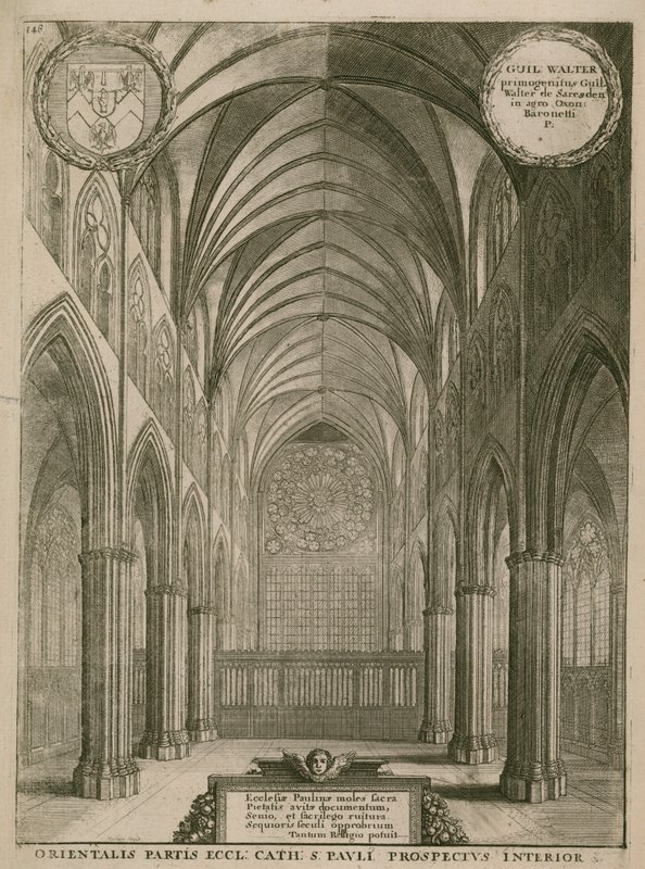 Interiér katedrály svatého Pavla, Londýn od Wenceslaus Hollar
