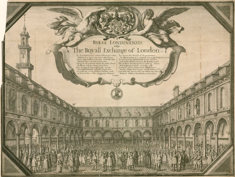 Royal Exchange, Londýn od Wenceslaus Hollar