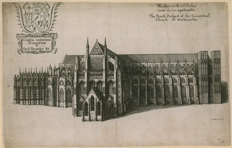 Severní vyhlídka Conventual Church of Westminster, Londýn od Wenceslaus Hollar