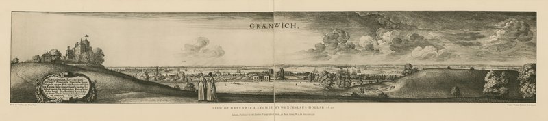 Pohled na Greenwich leptaný v roce 1637 od Wenceslaus Hollar