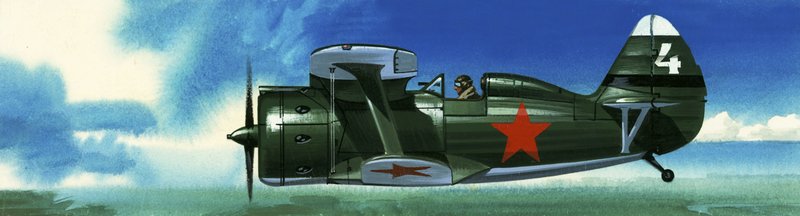 Ruská stíhačka Polikarpov I-153 od Wilf (20th century) Hardy