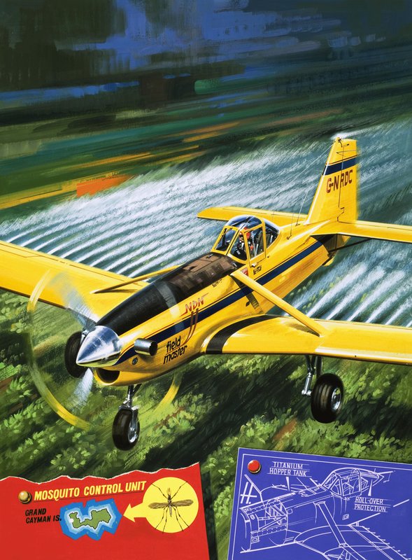 HDN Fieldmaster, dolnokřídlý letoun určený k postřiku plodin od Wilf (20th century) Hardy