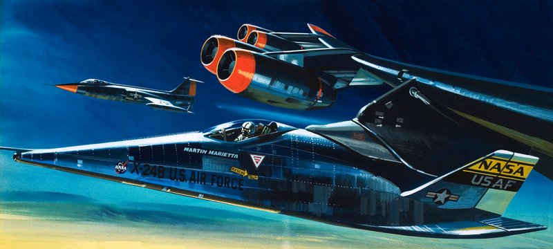 Raketoplán Martin Marietta X-24B od Wilf (20th century) Hardy