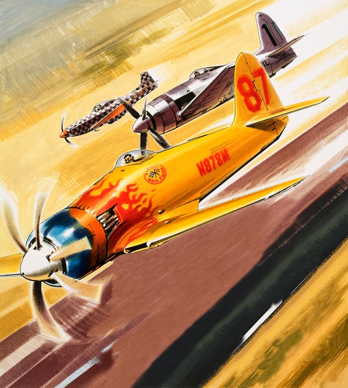 Tři závodníci "hot rod" z akrobatických soutěží od Wilf (20th century) Hardy