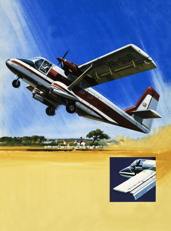 Dvoumotorové letadlo Nomad s krátkým vzletem od Wilf (20th century) Hardy