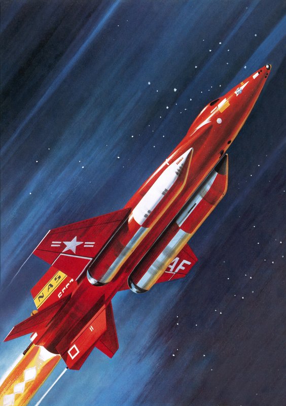 Neidentifikované raketové letadlo NASA od Wilf (20th century) Hardy