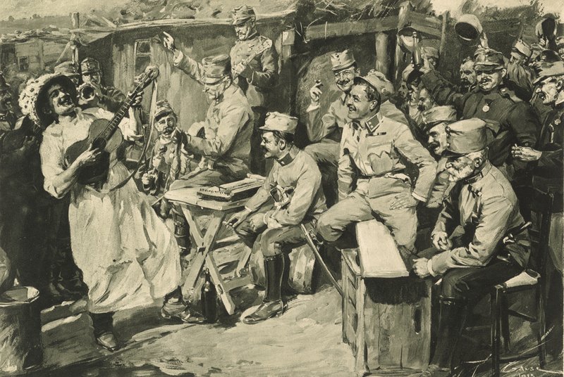 Vídeňský humor v táboře záložníků v Karpatech od Wilhelm Gause