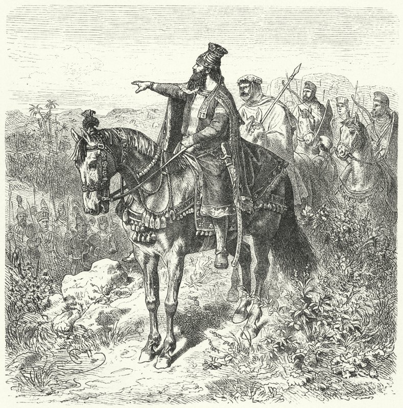 Kýros Veliký, perský císař (rytina) od Wilhelm Camphausen