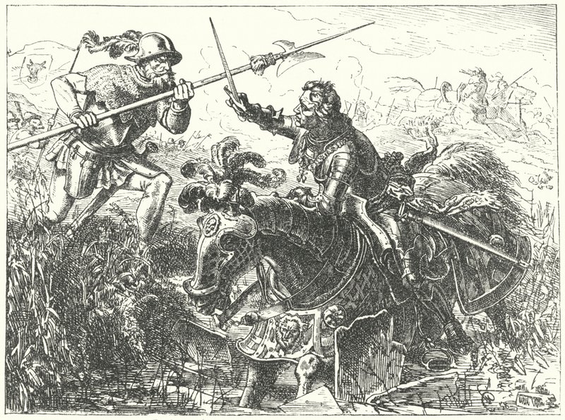 Smrt Karla Smělého, burgundského vévody, v bitvě u Nancy od Wilhelm Camphausen