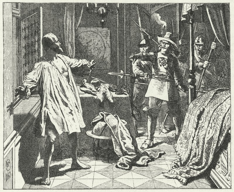 Vražda Albrechta z Valdštejna, českého generála v armádě Svaté říše římské ve třicetileté válce od Wilhelm Camphausen