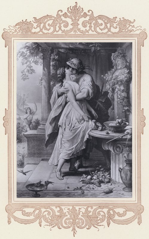 Dora, Alexis a Dora (litho) od Wilhelm von (after) Kaulbach