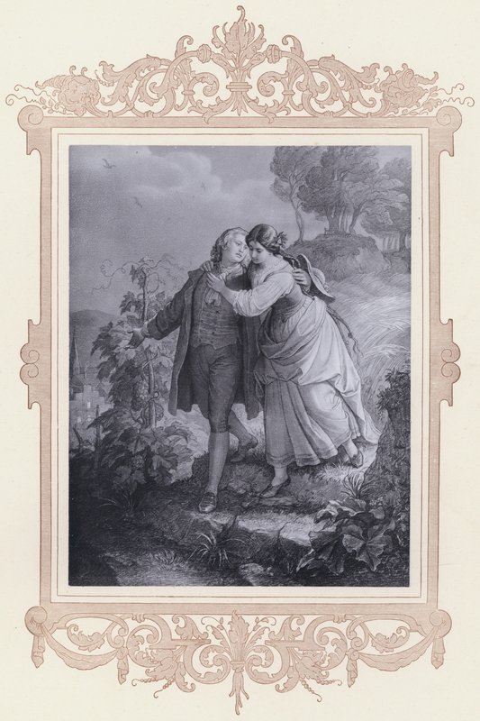 Hermann a Dorothea (litho) od Wilhelm von (after) Kaulbach