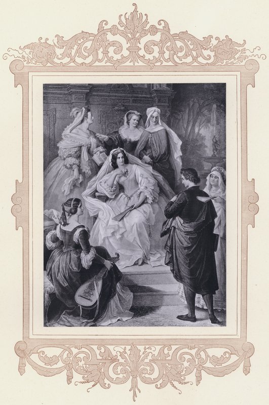 Leonore, Torquato Tasso (litho) od Wilhelm von (after) Kaulbach
