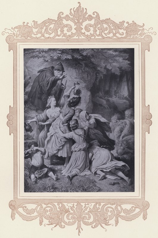 Dívka v lese, věrný Eckart (litho) od Wilhelm von (after) Kaulbach