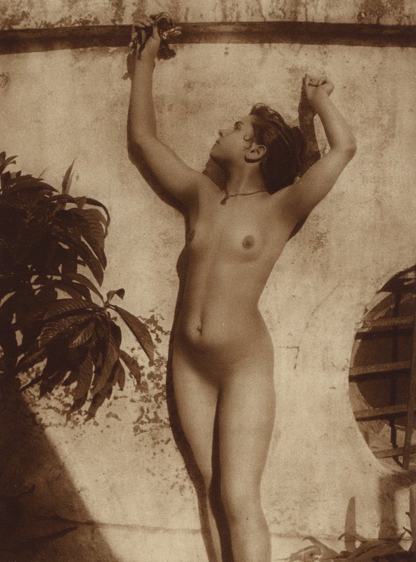 Italka (ze Sicílie) (černobílá fotografie) od Baron Wilhelm von Gloeden