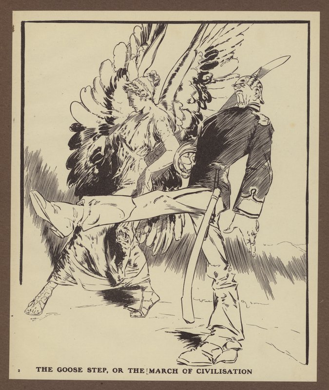 Husí krok aneb Pochod civilizace (litho) od Will Dyson