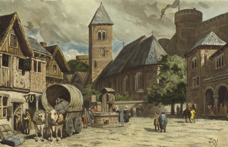 Pouliční scéna, Nizozemsko, 10. století od Willem II Steelink