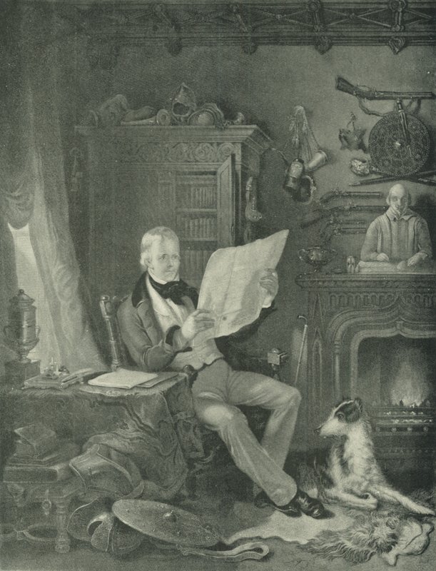 Sir Walter Scott v Abbotsford (hlubotisk) od William Allan