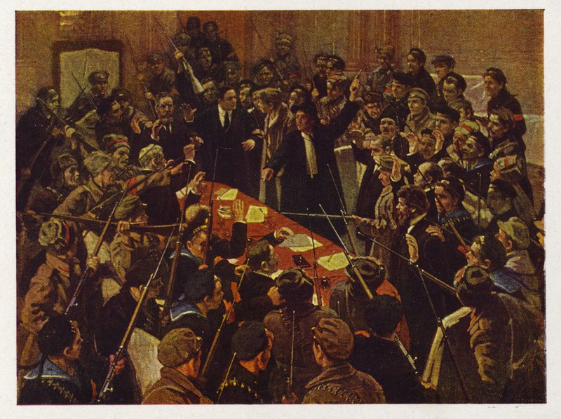 Zatčení prozatímní vlády Ruska, Petrohrad, ruská revoluce 26. října 1917 od William B. Webb