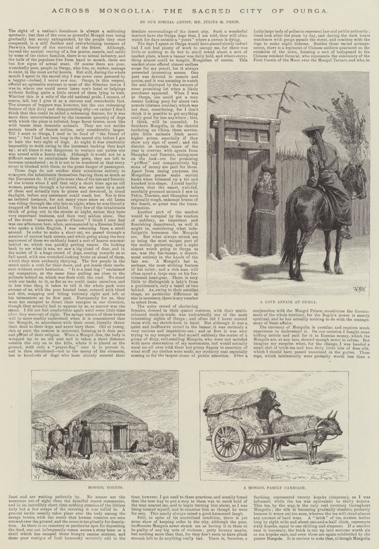 Napříč Mongolskem, posvátné město Ourga od William Barnes Wollen
