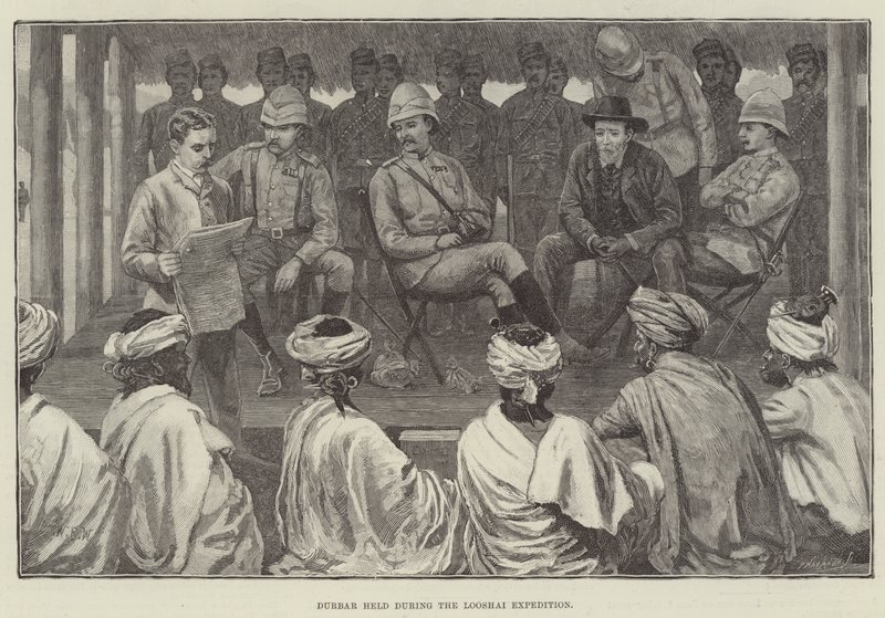 Durbar se konal během expedice Looshai od William Barnes Wollen
