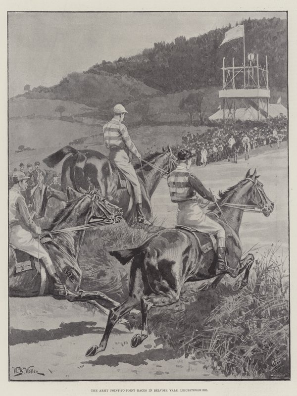Armádní závody Point-to-Point v Belvoir Vale, Leicestershire od William Barnes Wollen