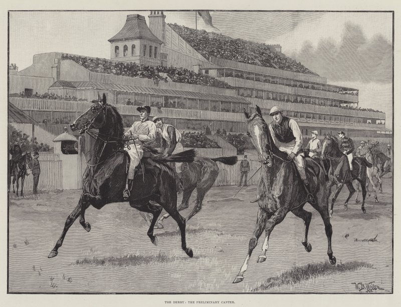 Derby, předběžný cval od William Barnes Wollen