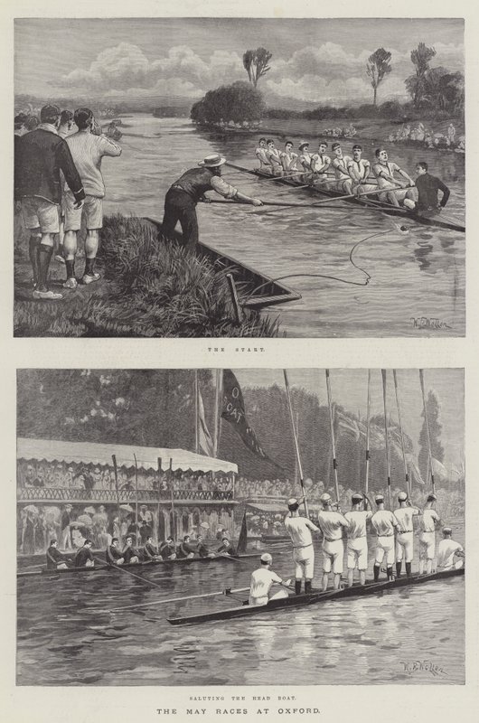 Květnové závody v Oxfordu od William Barnes Wollen