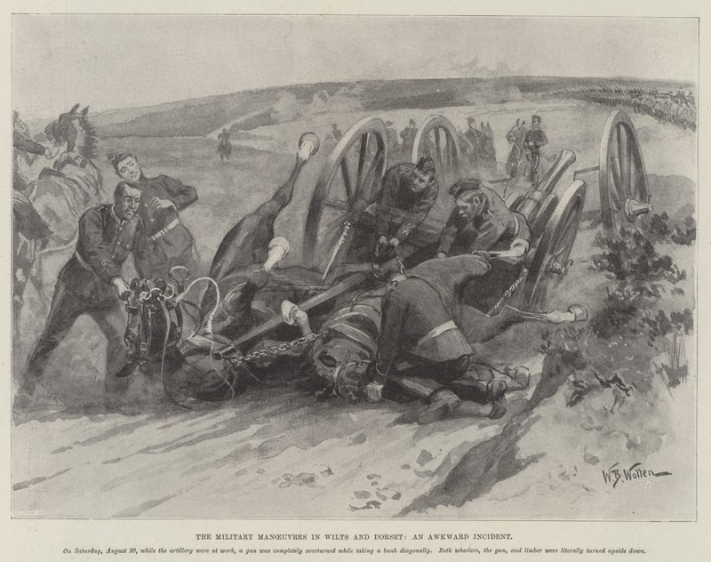 Vojenské manévry ve Wilts a Dorset, nepříjemný incident od William Barnes Wollen