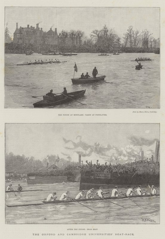 Boat-Race univerzit v Oxfordu a Cambridge od William Barnes Wollen