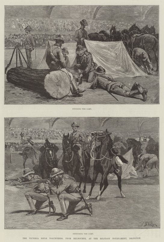 Victoria Rifle Volunteers, z Melbourne, na Military Tournament, Islington od William Barnes Wollen