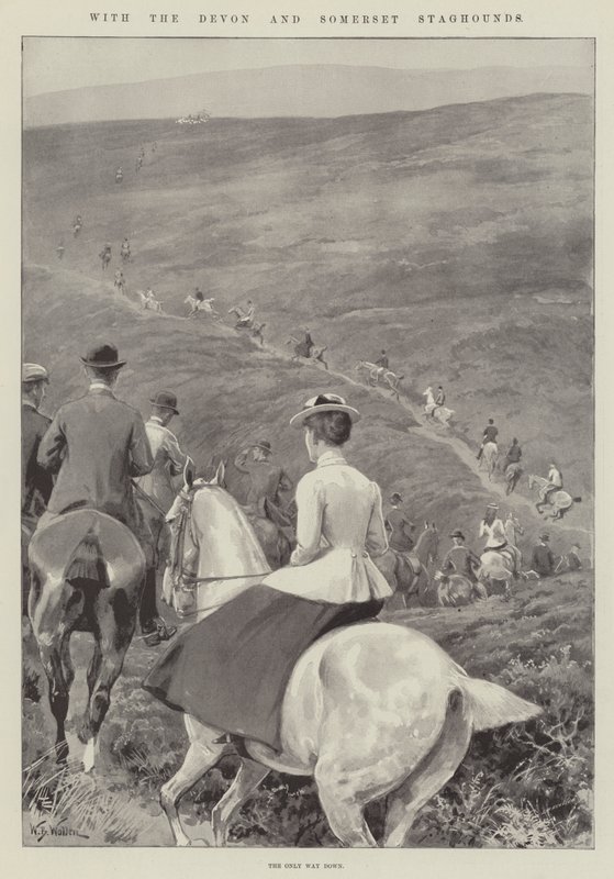 S Devonskými a Somersetskými Staghoundy od William Barnes Wollen