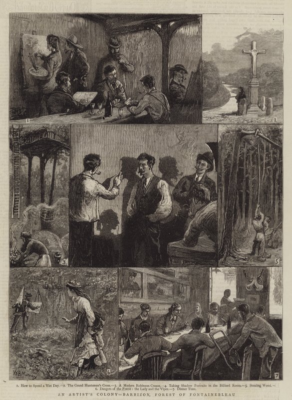 Umělecká kolonie, Barbizon, Forest of Fontainebleau od William Bazett Murray